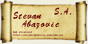 Stevan Abazović vizit kartica